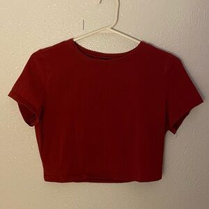 SHEIN Bold Red Crop Top